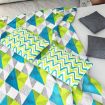 Image de DRAP MIX N MATCH EN COTON IMPRIMÉ GÉOMÉTRIQUE POUR LIT DOUBLE